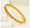 Gold Bangle Clover Kashmiri Floral Design bracelet