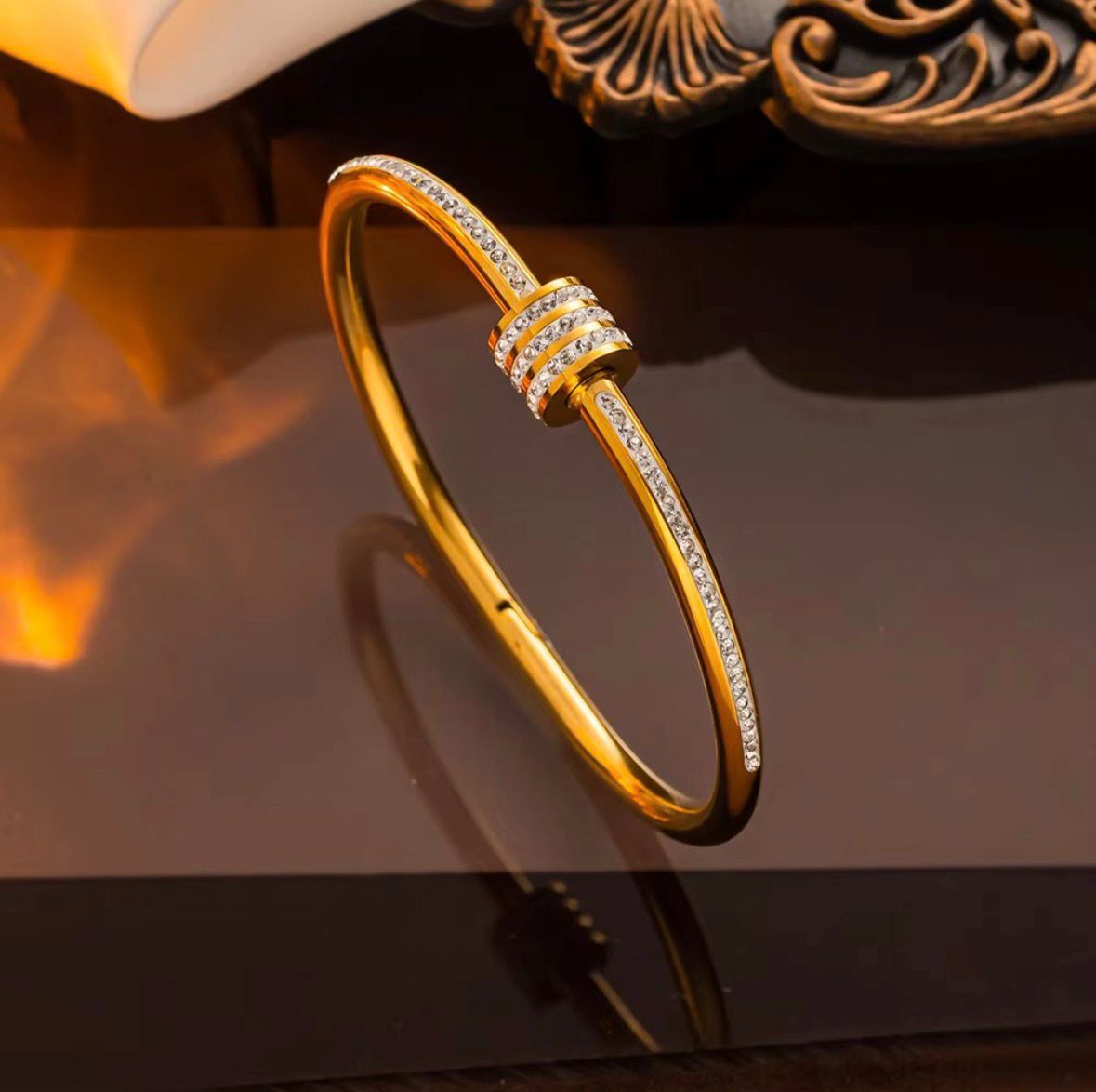 Cross Border Style Zircon Bangle Bracelet