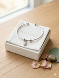 Silver white stone brecelet