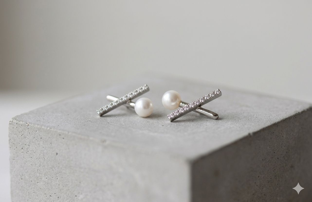 Silver earrings