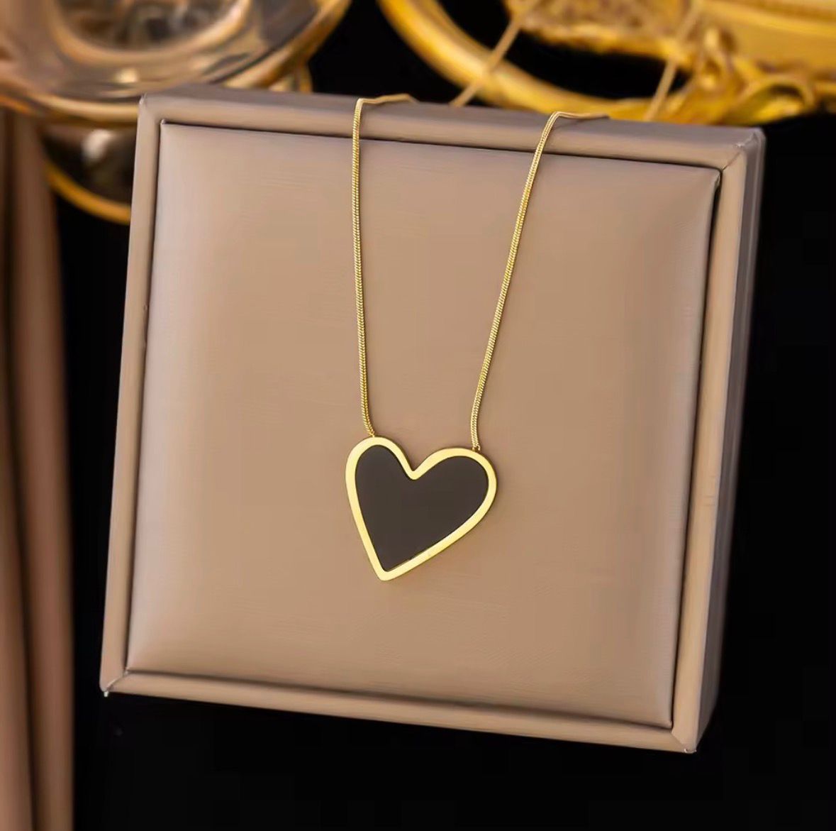 Black Heart Necklace
