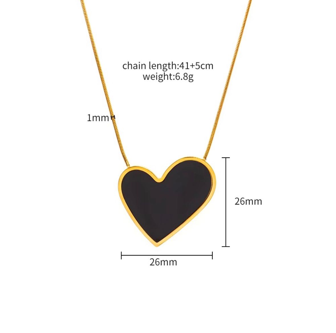 Black Heart Necklace