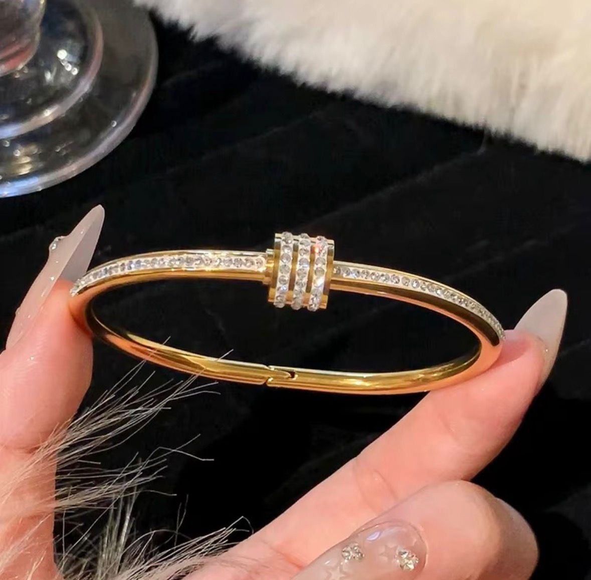 Cross Border Style Zircon Bangle Bracelet