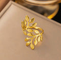 Exaggerated Leaf Ring