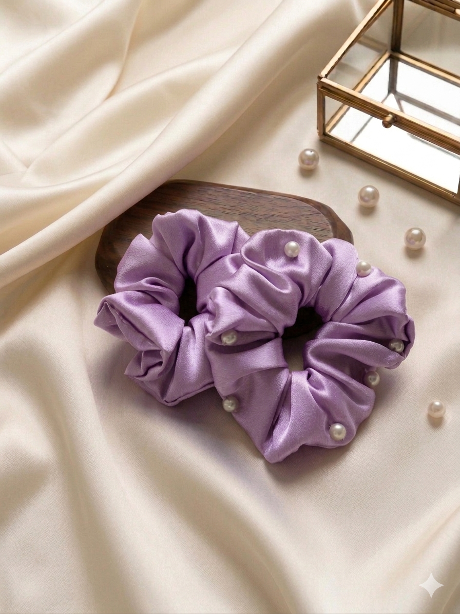 Purple scrunchie