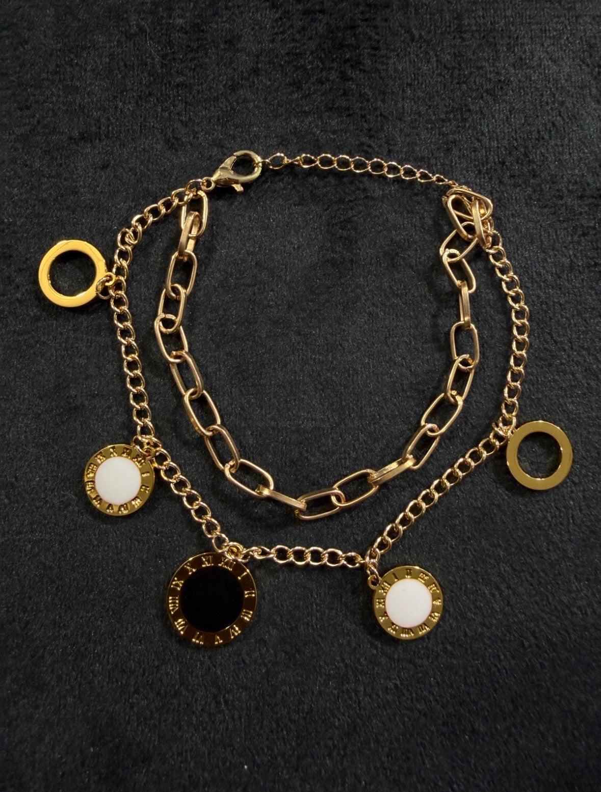 Roman Numbers Two Layer Bracelet