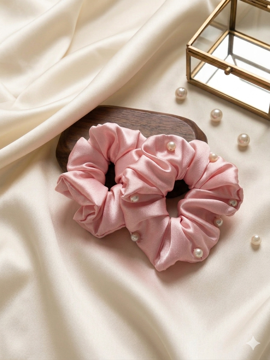 Peach scrunchie