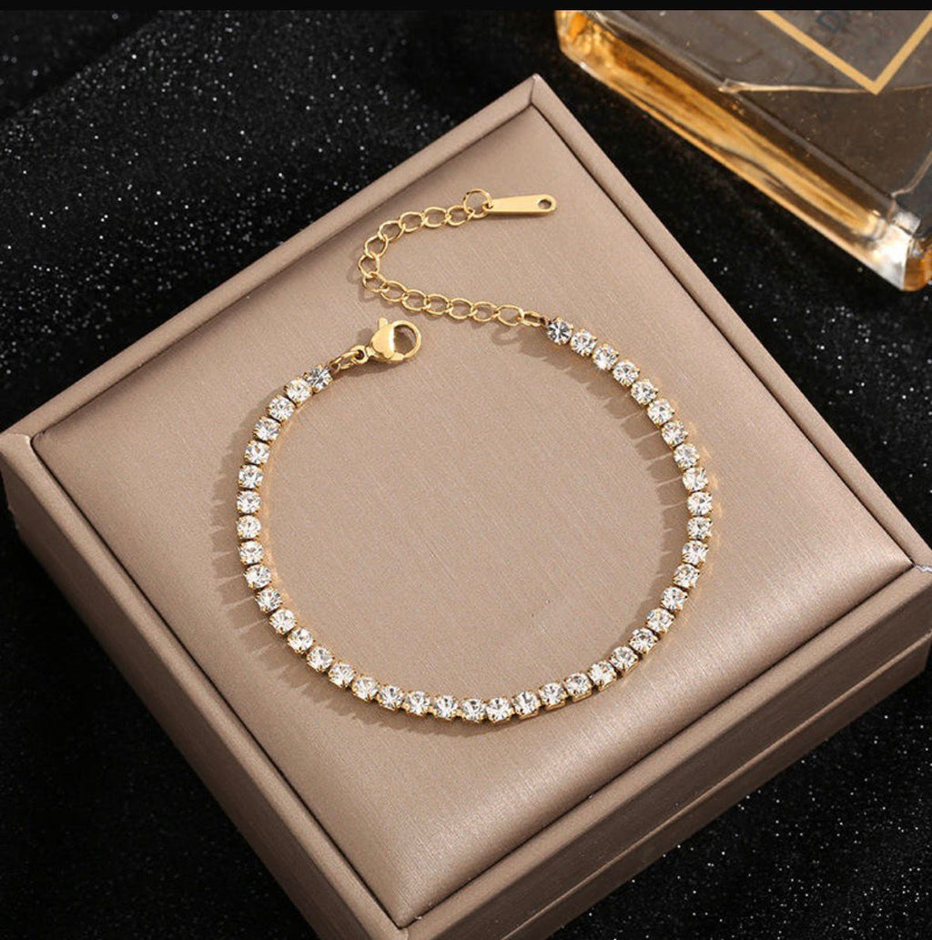 Shiny Full Diamond CZ Tennis Bracelet