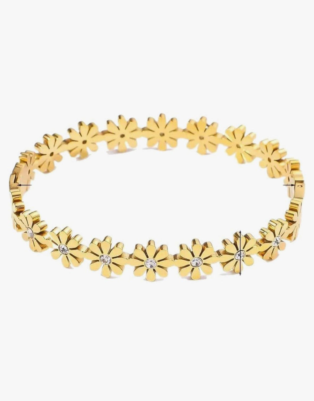 Gold Bangle Clover Kashmiri Floral Design bracelet