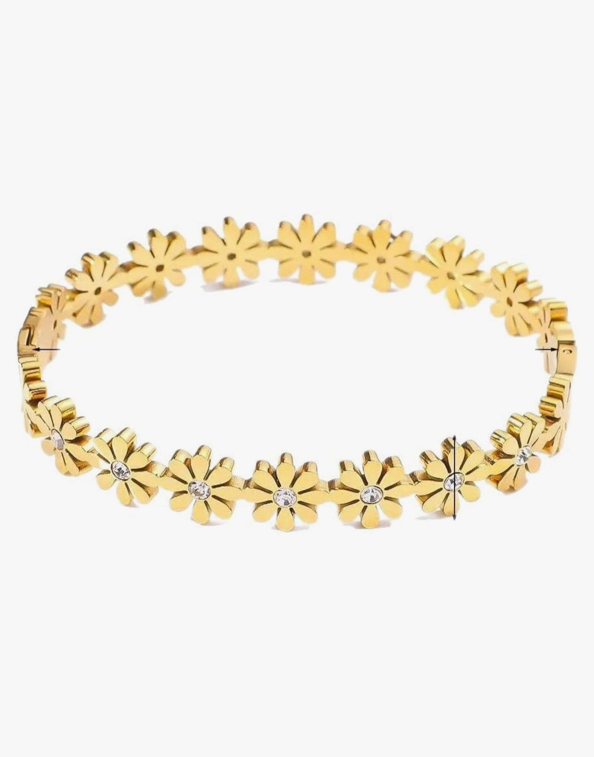 Gold Bangle Clover Kashmiri Floral Design bracelet