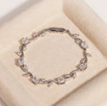 Tulip Bracelet (Silver) (White Stones) ₹449