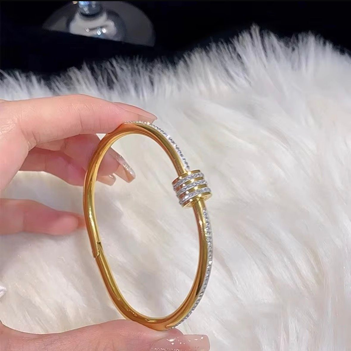 Cross Border Style Zircon Bangle Bracelet
