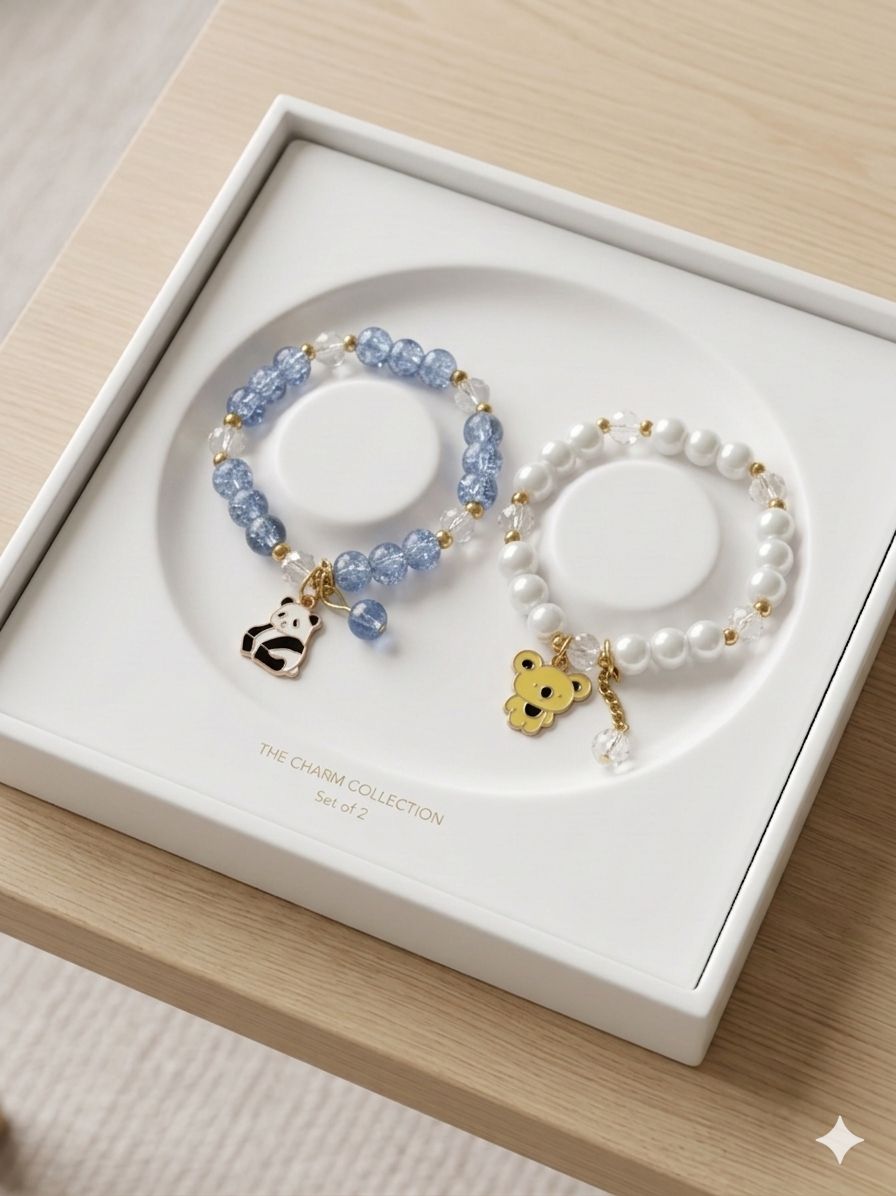 Charm combo brecelet (blue/white)