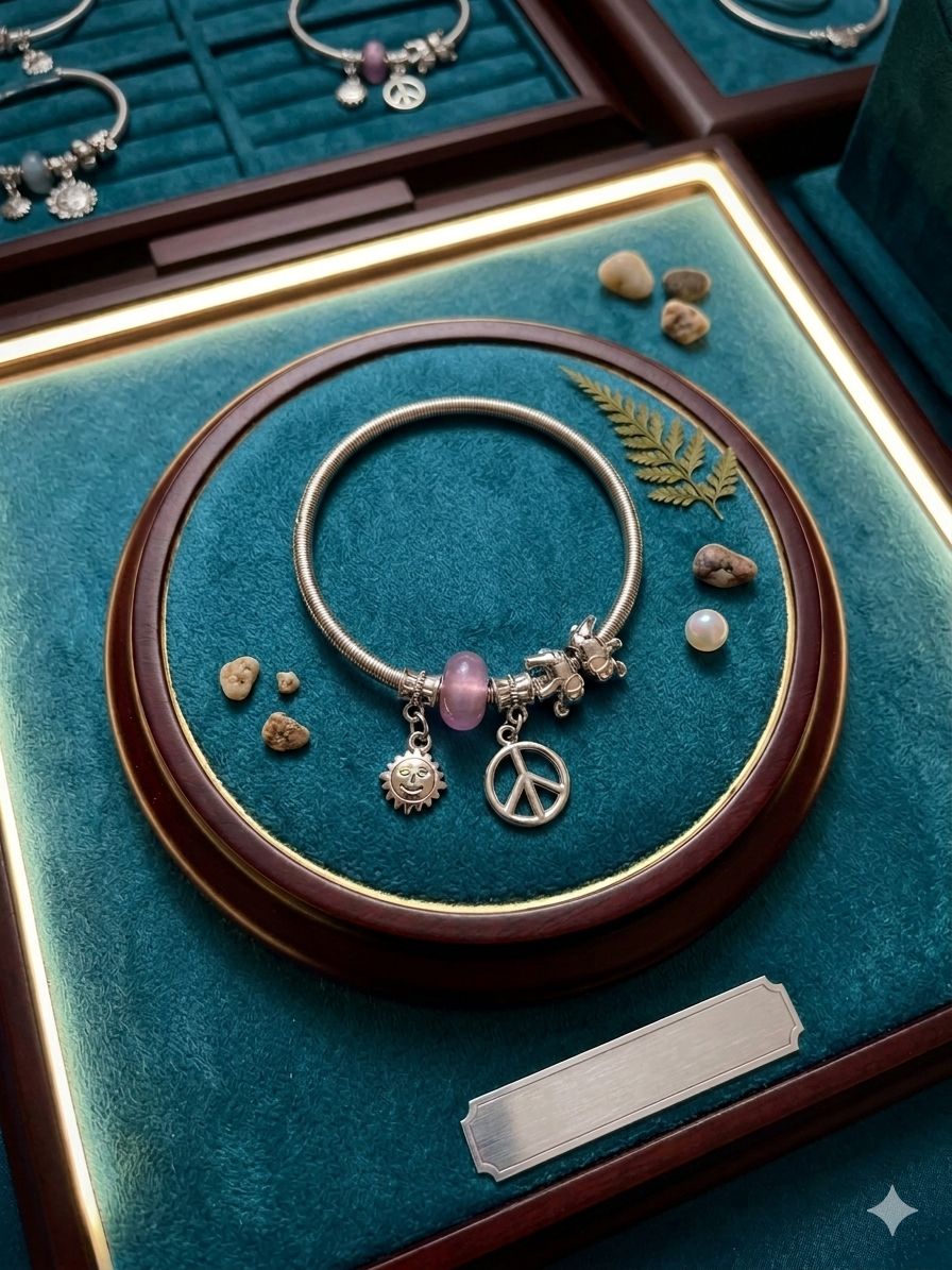 Water pink charm brecelet